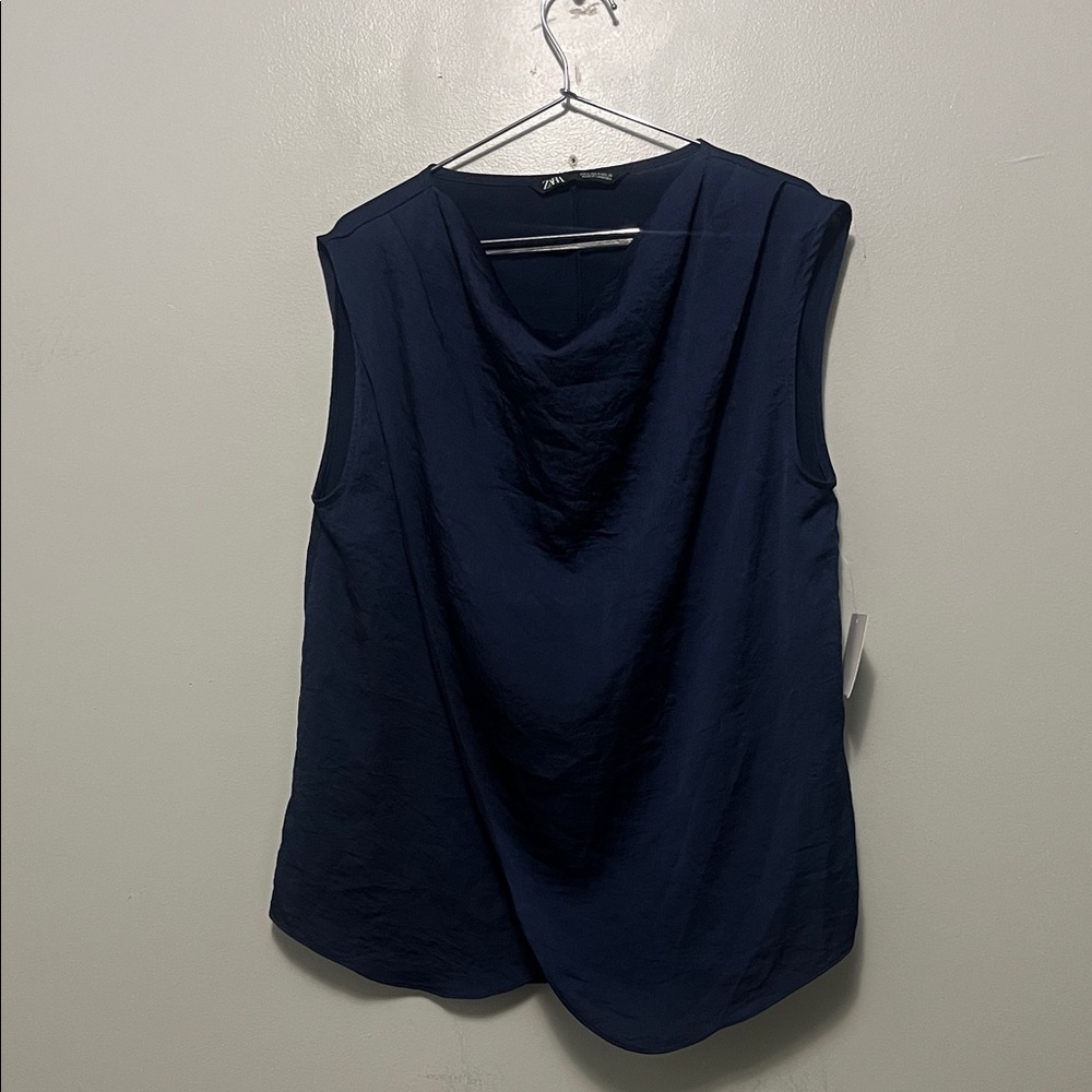 Zara Navy blouse
